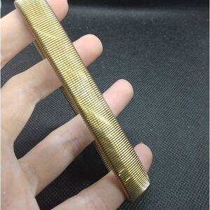 Gold mesh accordion‎ bracelet